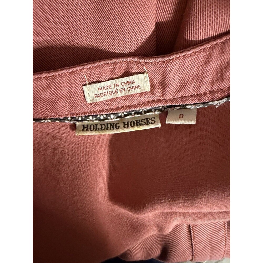 Holding Horses Anthropologie Shirt Dress Size 8 Mauve Lyocell Button Front - Picture 8 of 8
